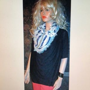 NWT Ann Taylor Navy Blue Short Sleeve Sweater PL